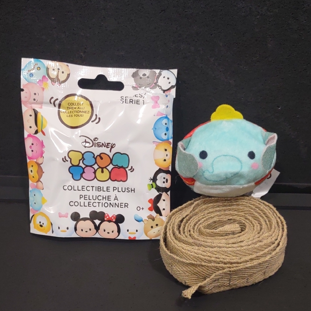 SLIGHTLY USED TSUM TSUM COLLECTIBLE PLUSH DUMBO SERIES 1 SIZE 3 INCH